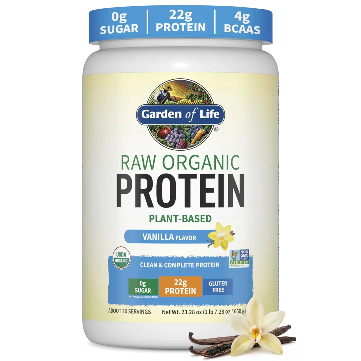 Garden of Life RAW Organic Protein en polvo, sabor Vainilla
